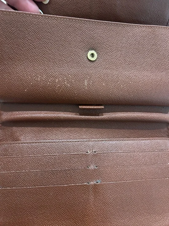 Louis Vuitton Monogram Canvas Flap Wallet — Dark Brown with Gold Hardware - Picture 7 of 10